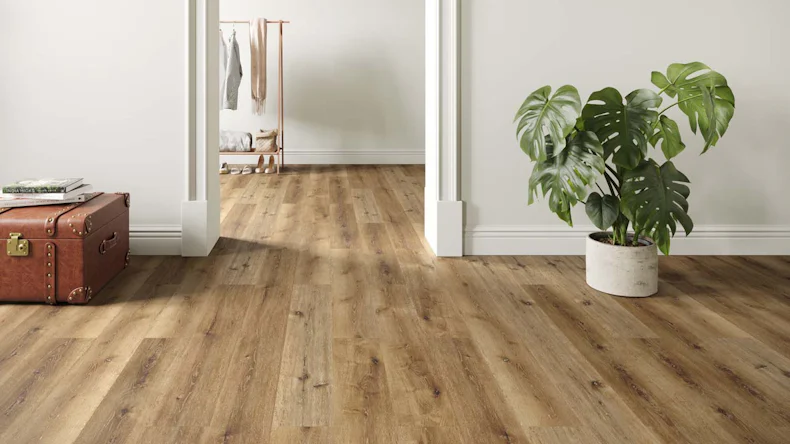 planeo Click vinyl - Rigid Sandalwood Glow | integrated impact sound insulation (P37206T)