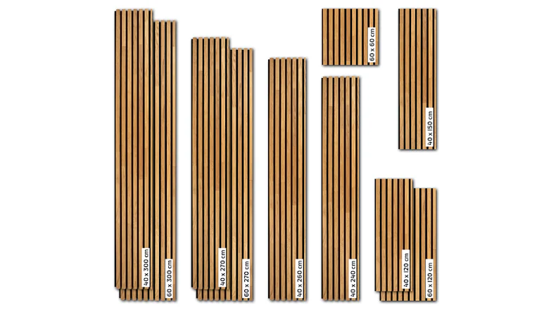 planeo Akustikpaneele - Massivholz Eiche/Schwarz