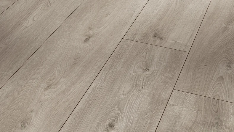 Stratifié Parador Trendtime 6 Chêne Valère gris perle chaulé texture naturelle joint 4V