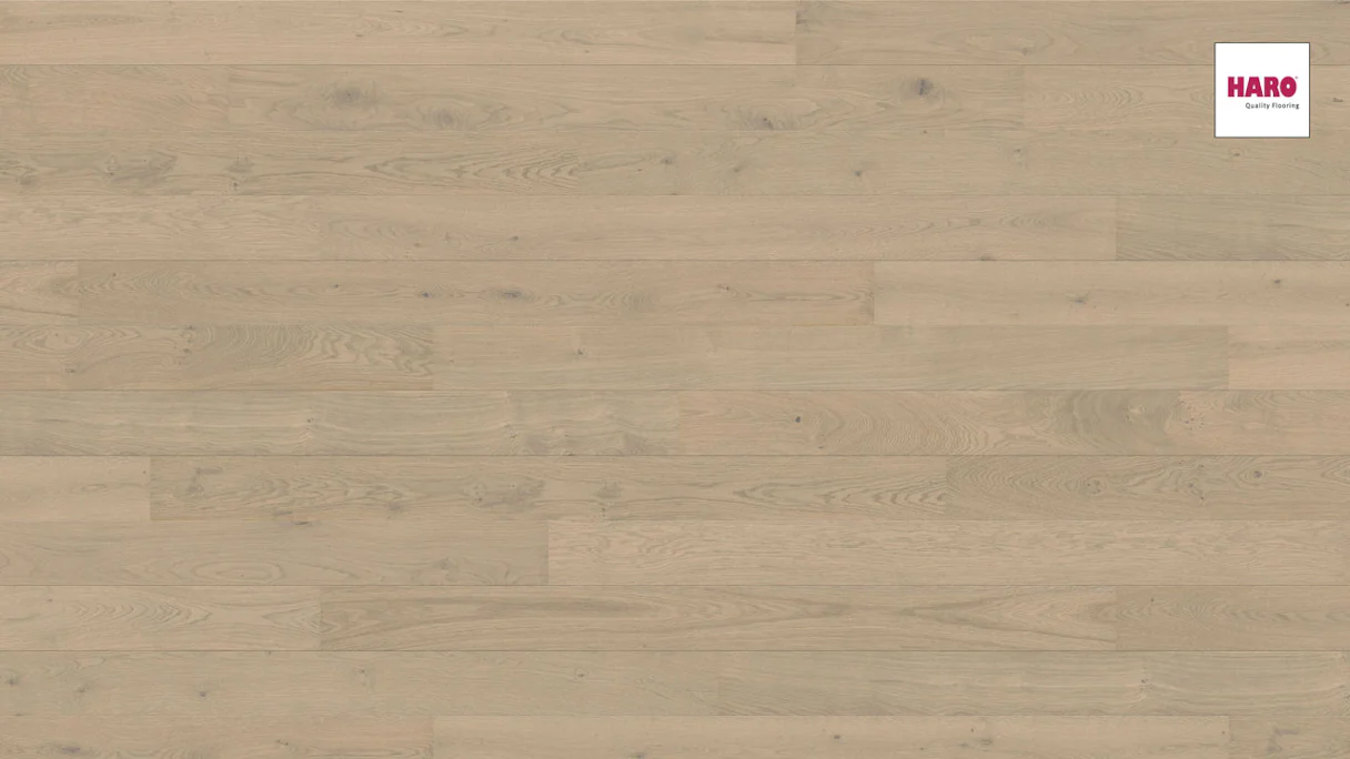 Haro Parquet Flooring - Serie 4000 2V naturaDur Oak sand gray Markant (535449)