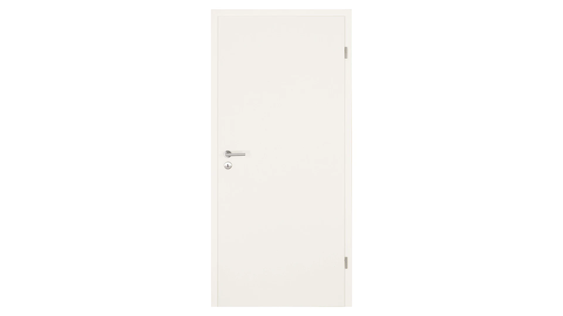 planeo CPL interior door CPL 1.0 - Frieso Pearl white 2110 x 860 mm DIN R - Round RSP Hinge 2-t
