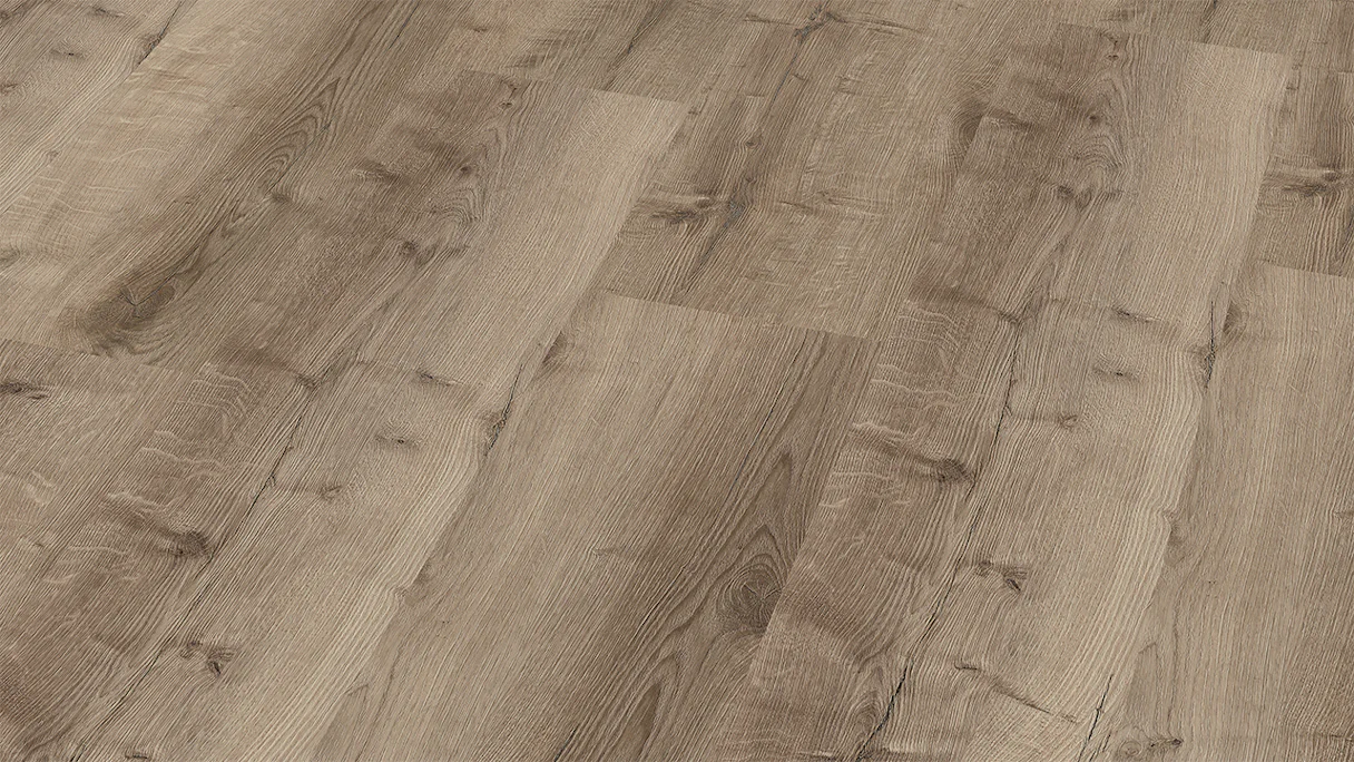 Wineo Multilayer Vinyl - 400 wood XL Comfort Oak Taupe | integrated impact sound insulation (MLD300WXL)