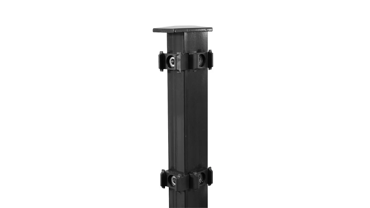 Corner post type FB anthracite for double bar fence - fence height 830 mm
