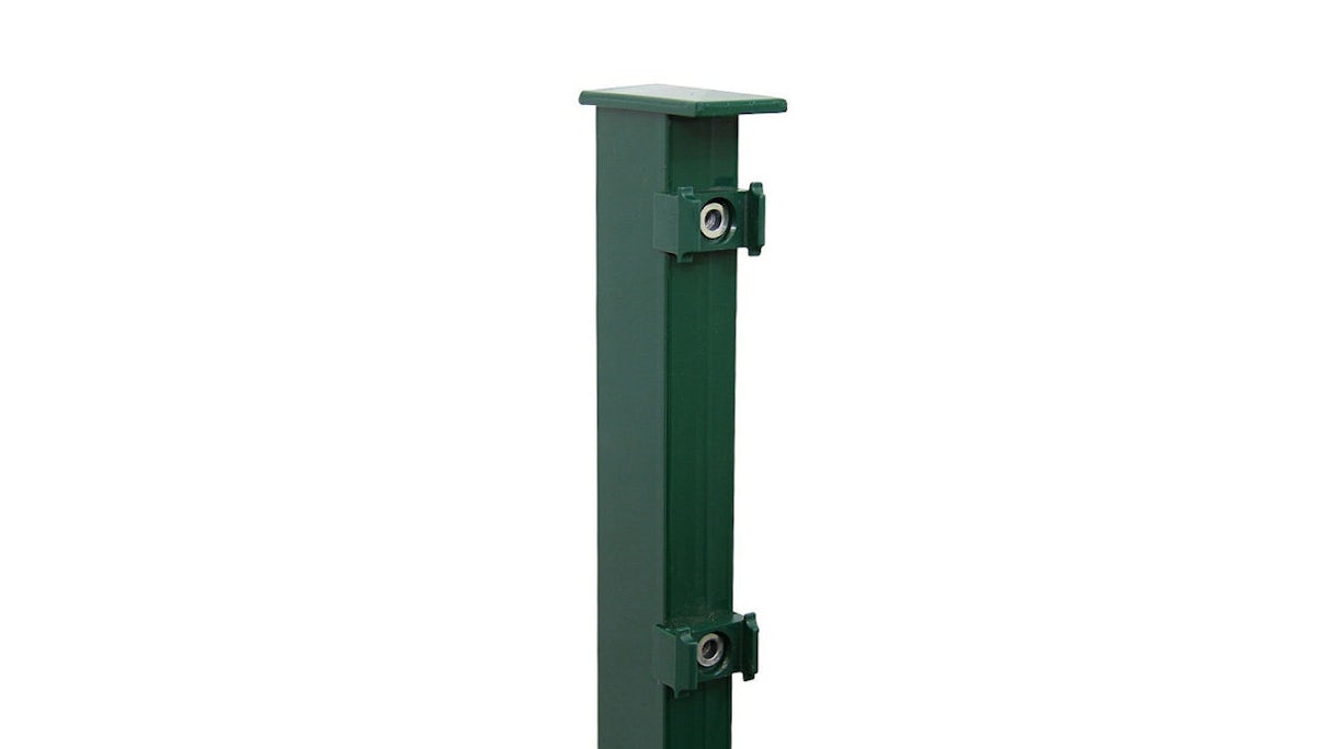 Zaunpfosten Typ FB Moosgrün für Doppelstabmattenzaun - Zaunhöhe 830 mm