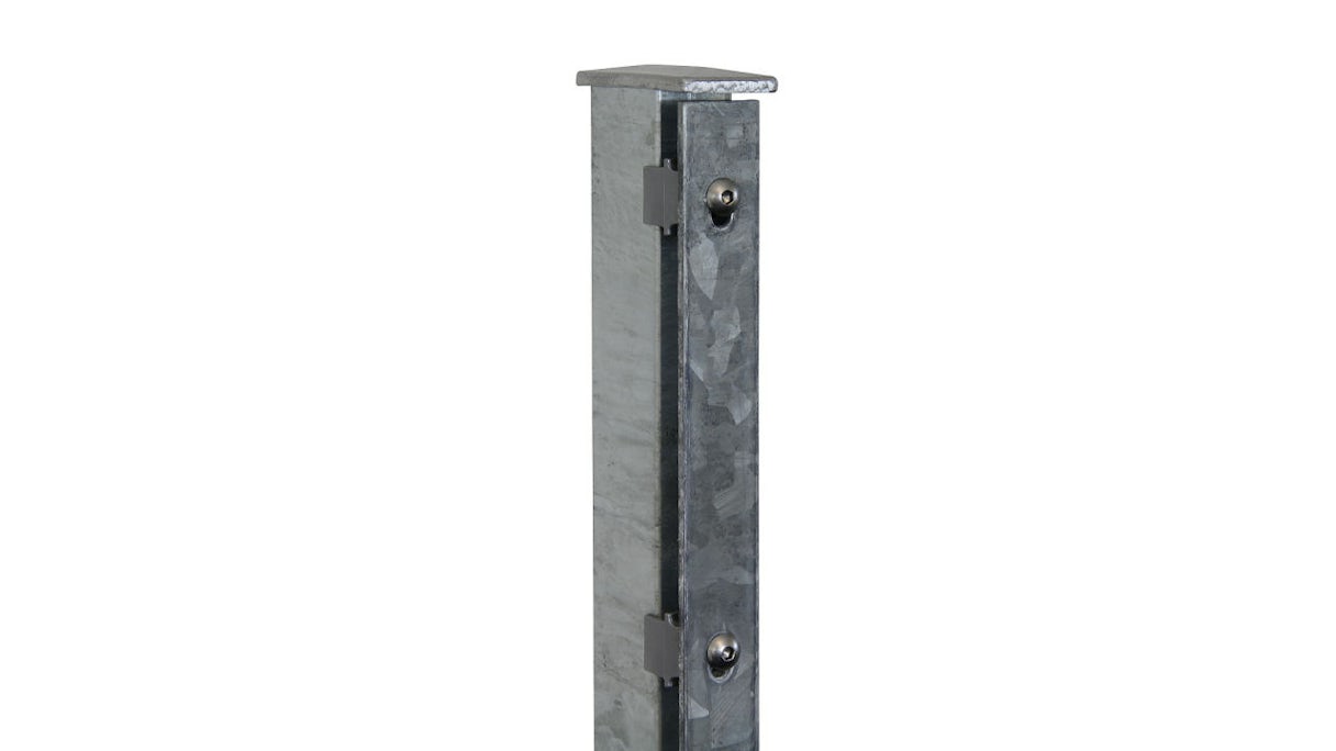 Poteaux de clôture type FB galvanisés à chaud pour clôture à double maille - Hauteur de la clôture 1630 mm