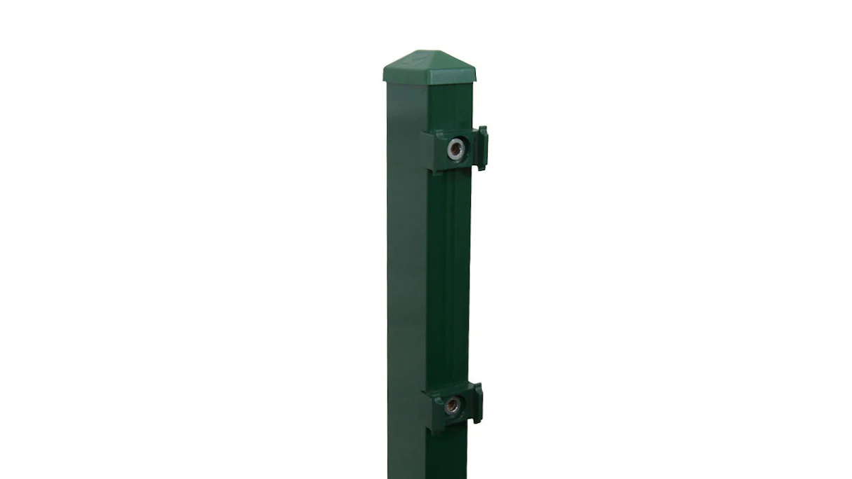 Fence post type P moss green for double bar fence