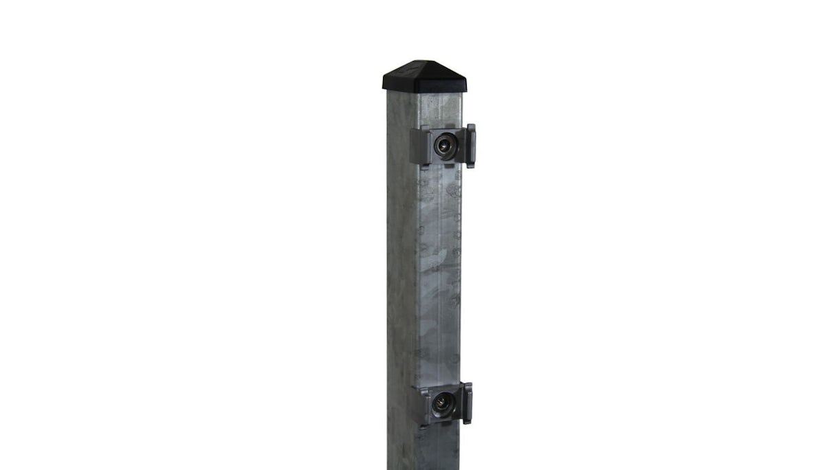 Zaunpfosten Typ P Feuerverzinkt für Doppelstabmattenzaun - Zaunhöhe 1830 mm