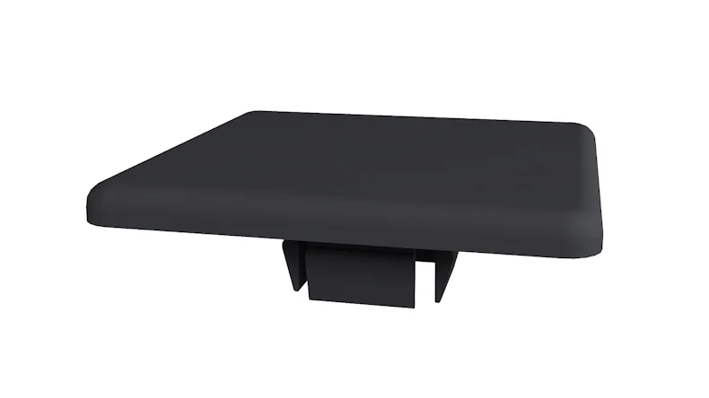 planeo aluminium post for setting in concrete - black 8 x 8 x 270 cm incl. post cap