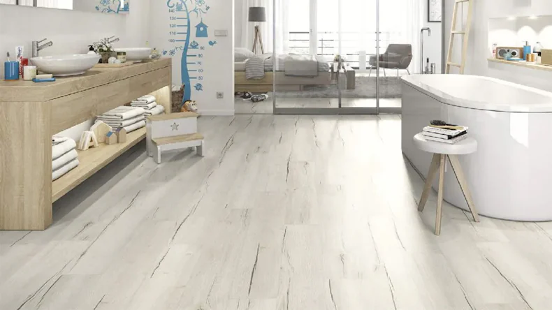 Egger Home Laminat 8/32 Classic Aqua Plus White Creston Oak EHL105 1-Stab Landhausdiele 4V