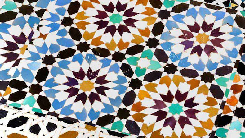 Kings Canyon Laminat Patchwork Blumen bunt Supermatt Fliese zum Klicken