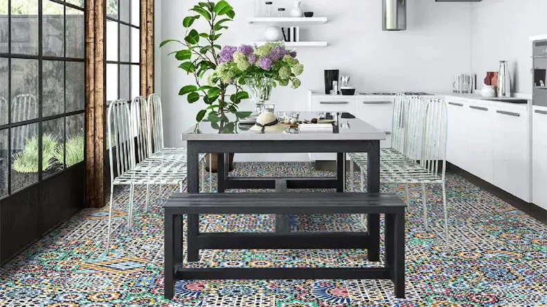 Kings Canyon Laminat Patchwork Blumen bunt Supermatt Fliese zum Klicken