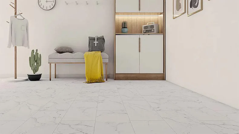 Kings Canyon Vinylboden Original Standard Marmor weiss Fliese 4V zum Klicken