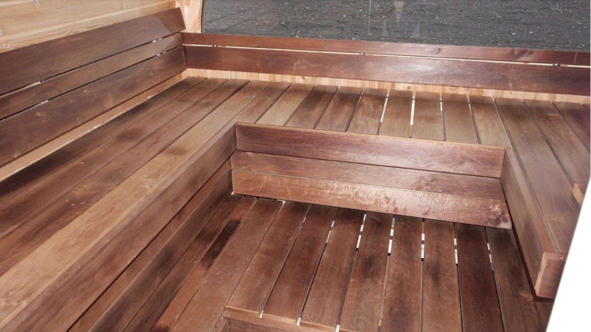baril de sauna planeo Premium Svenja 2 assemblé finition naturelle