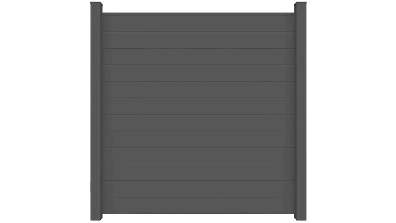 planeo Gardence Metallic - Recinzione in allumino quadrata Grigio antracite