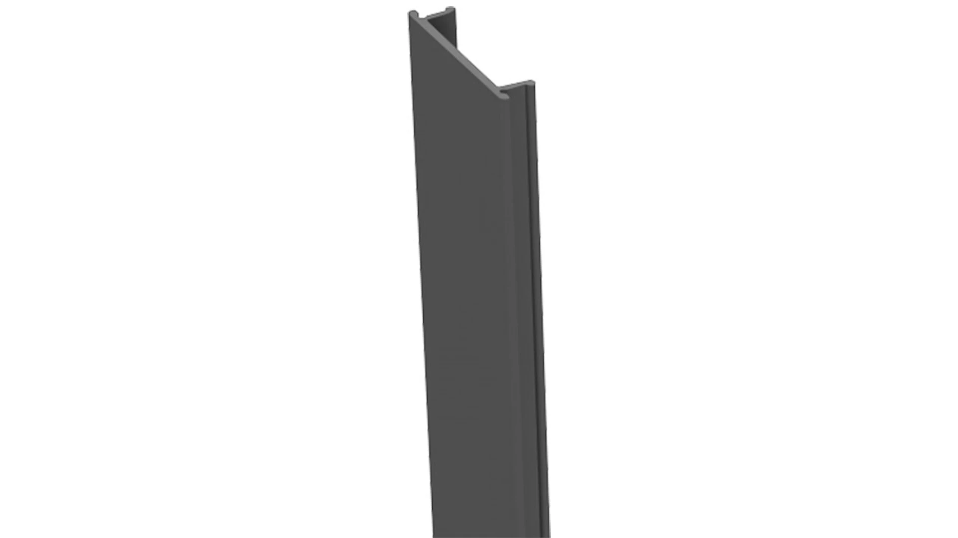 listello copri palo in alluminio planeo grigio antracite 190cm 7x7cm