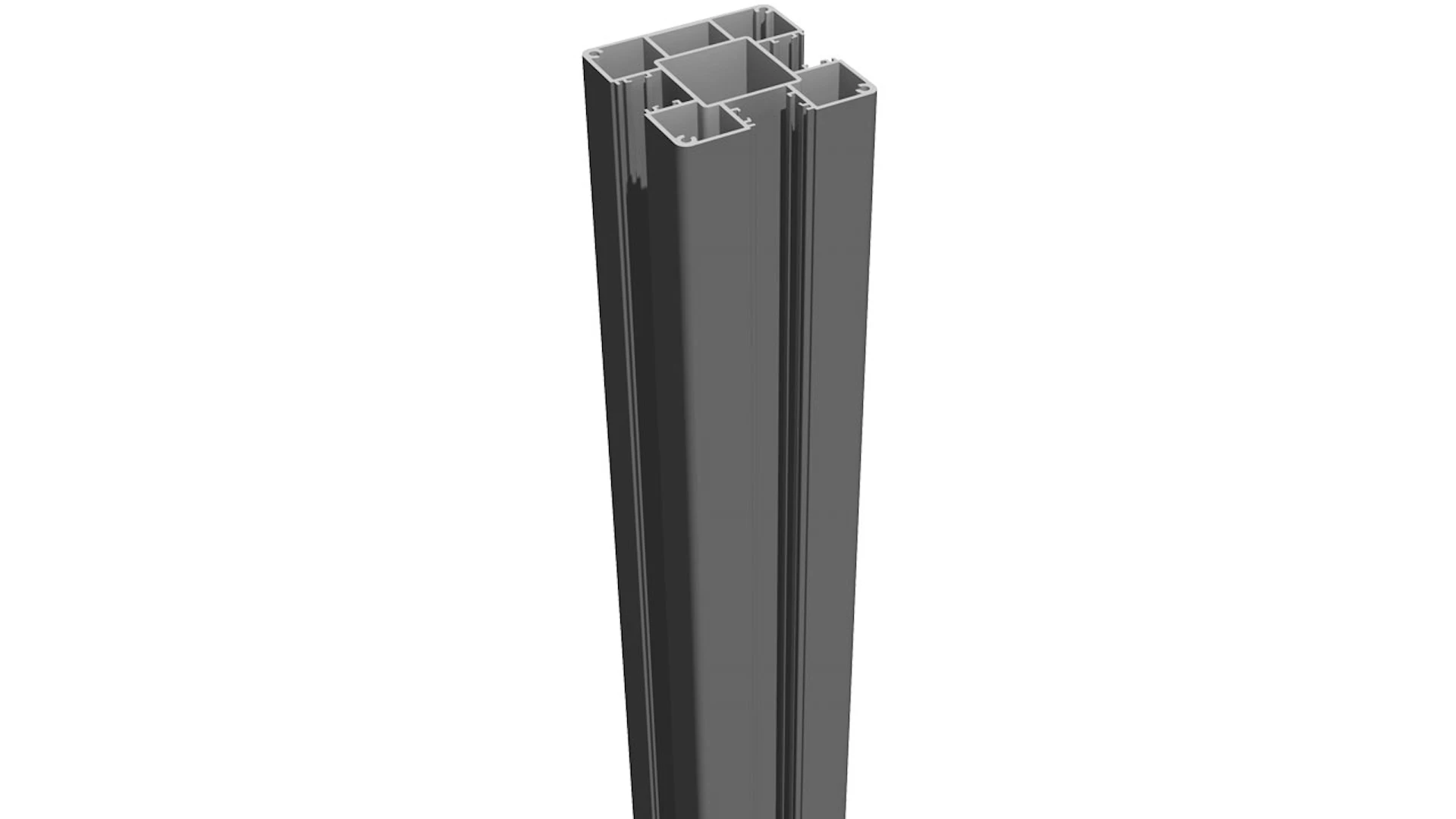 planeo Gardence Metallic - Poteau en aluminium pour chevillage gris Anthracite 190cm
