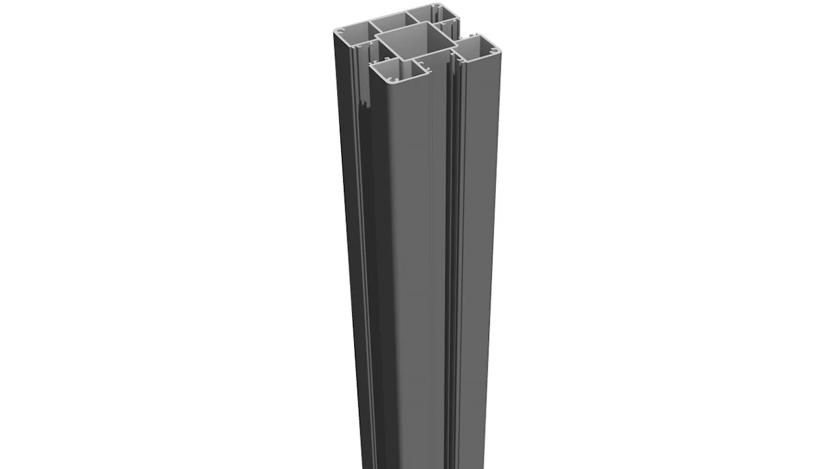 planeo Gardence Metallic - Poteau en aluminium pour chevillage gris Anthracite 190cm