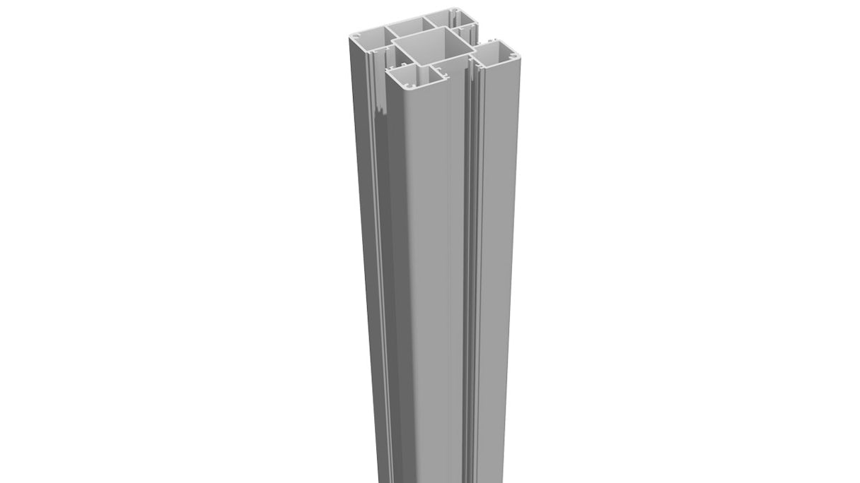 planeo Alumino - poteau en aluminium gris argenté