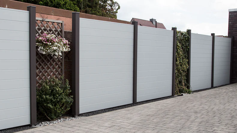 planeo Gardence Metallic - Alu-Gartenzaun Quadratisch Silbergrau