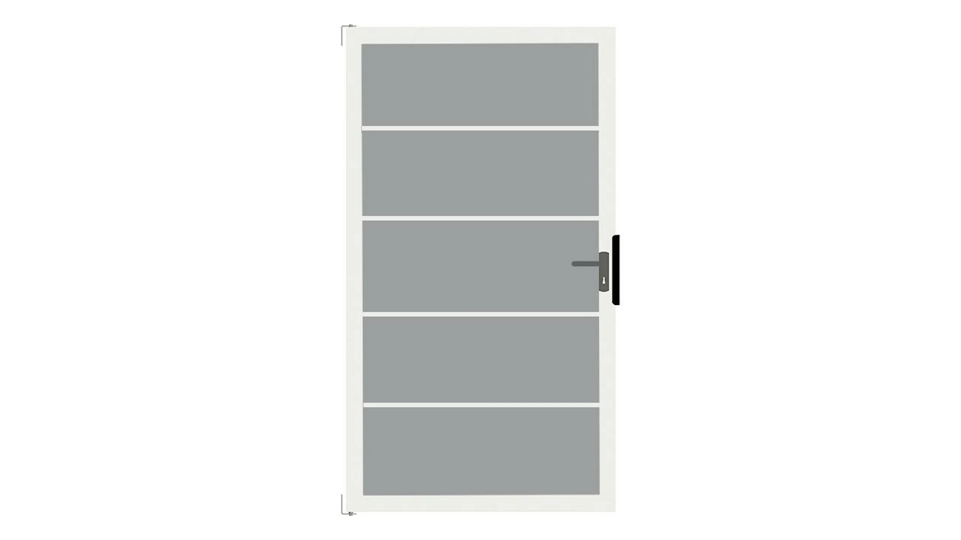 planeo Gardence Flair - Brise vue Verre Porte DIN droite Bande de bloc avec cadre en aluminium 100 x 180 cm