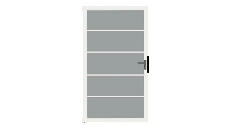 planeo Gardence Flair - Brise vue Verre Porte DIN droite Bande de bloc avec cadre en aluminium Anthracite 100 x 180 cm