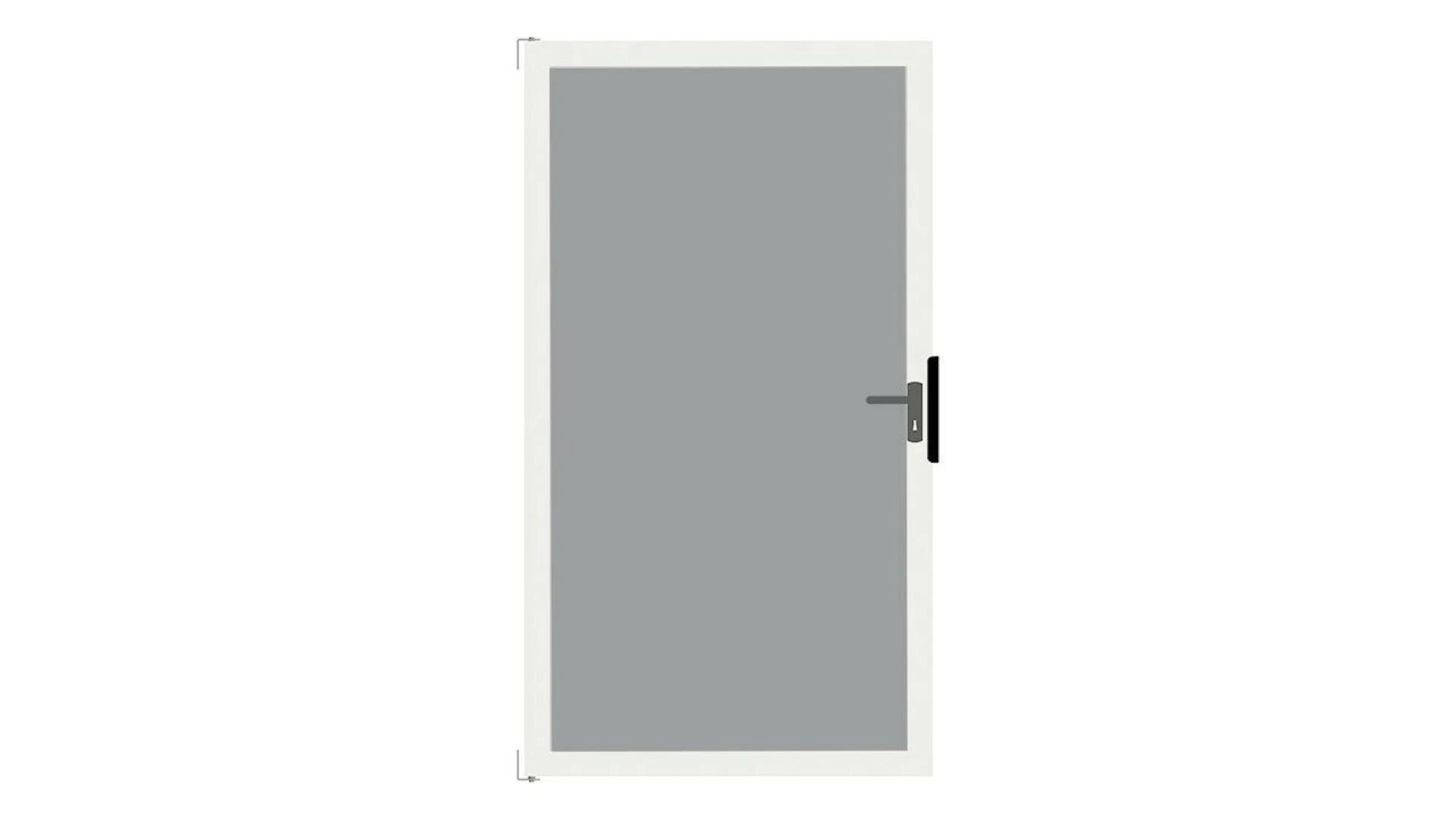 planeo Gardence Flair - Brise vue Verre Porte DIN droite Satiné avec cadre en aluminium Anthracite 100 x 180 cm