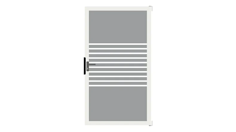 planeo Gardence Flair - Porte DIN gauche bandes avec cadre aluminium 100x180cm