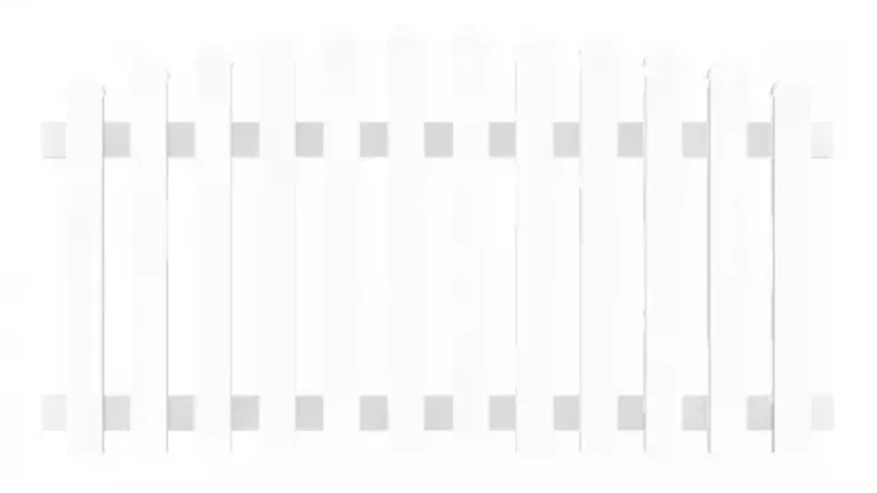 planeo Basic - Clôture jardin 180 x 90 / 101 cm - arche supérieure blanche