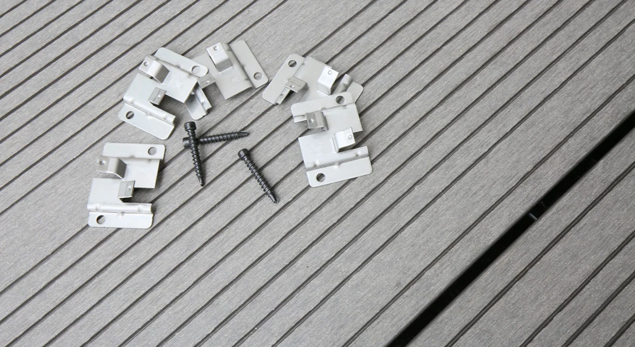 clip per terrazza in acciaio inox planeo WPC-Profi giunto da 4 mm - 100 pz. incl. viti