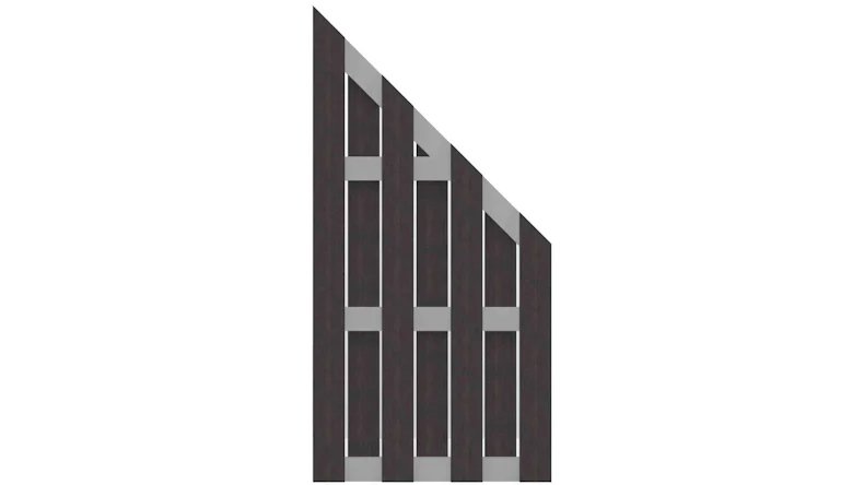 planeo Gardence Premade - Clôture composite Oblique Anthracite 84,3 x 180/90 cm