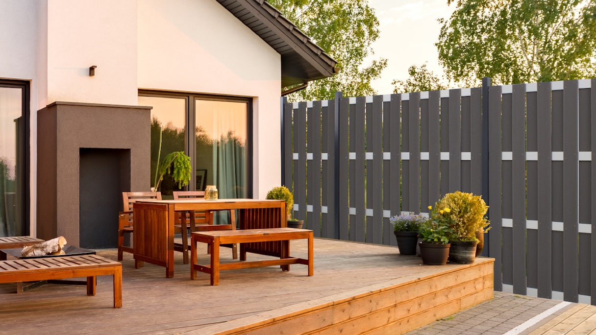 planeo prefabricated fence - square anthracite 180 x 180cm