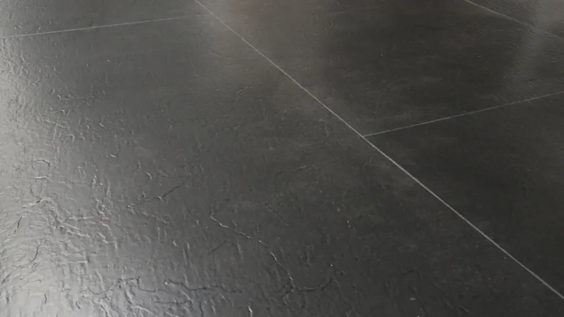 planeo Sonderposten Vinylboden - Schiefer Black - Klebevinyl Fliese 50x50cm