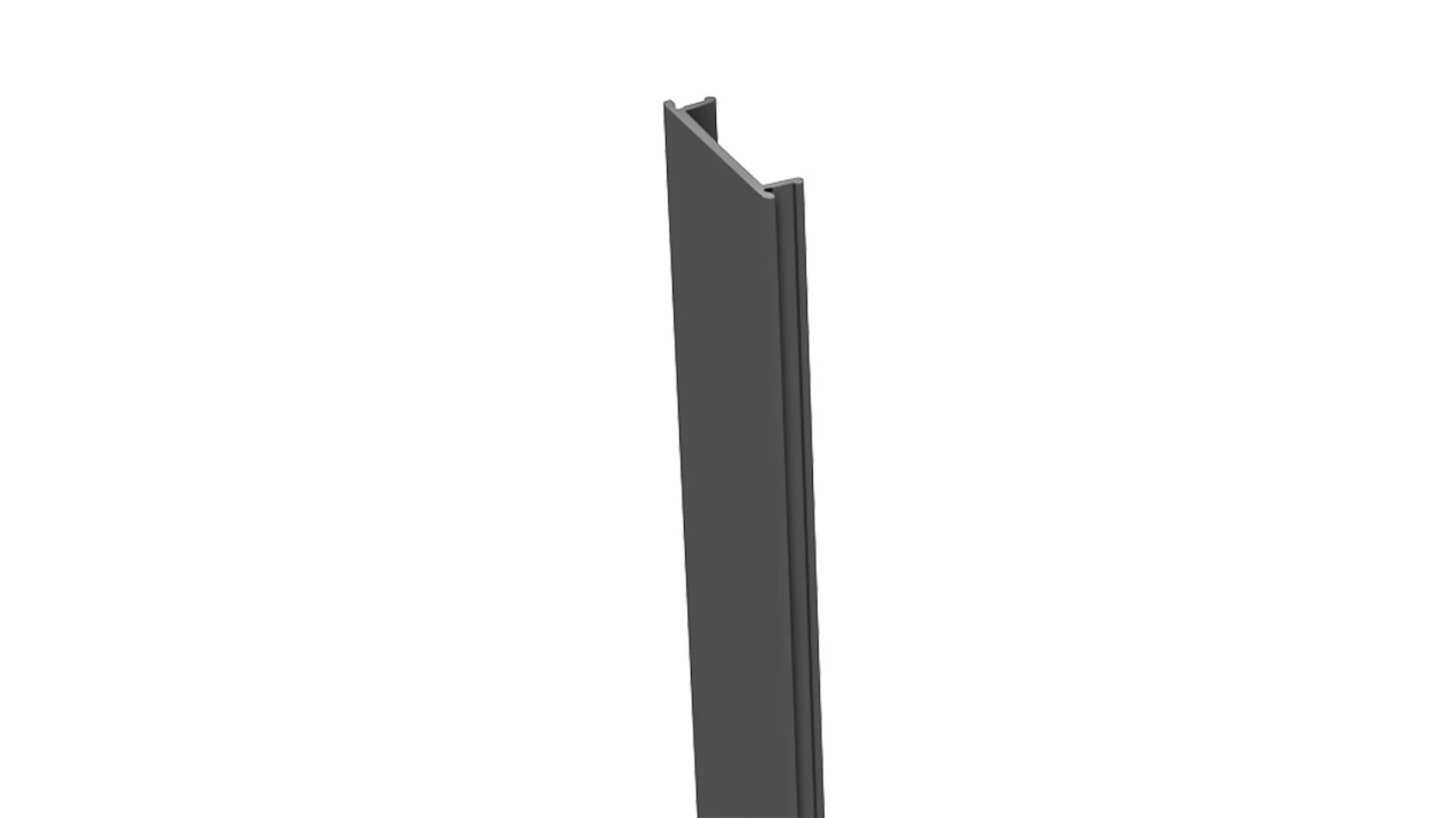 listello copri palo in alluminio planeo grigio antracite 100cm 7x7cm