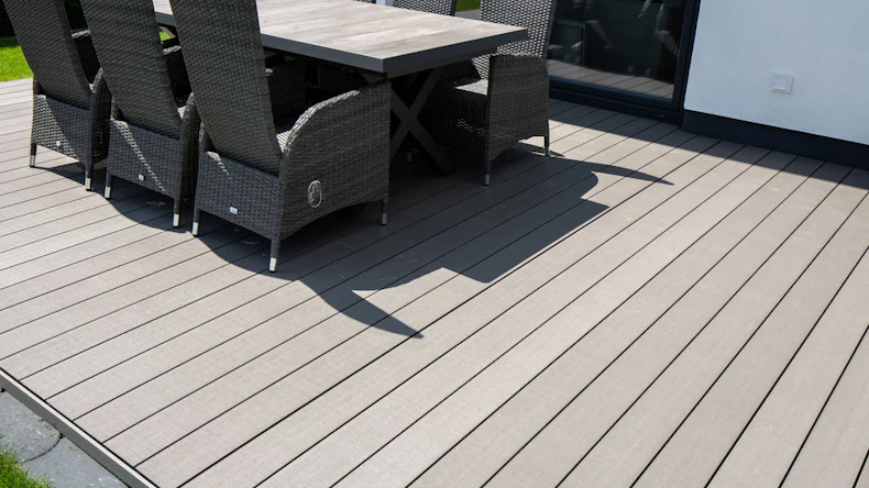 Set completo TitanWood 3m struttura a listoni per legno massiccio grigio chiaro 9,2m² incl. alluminio-UK