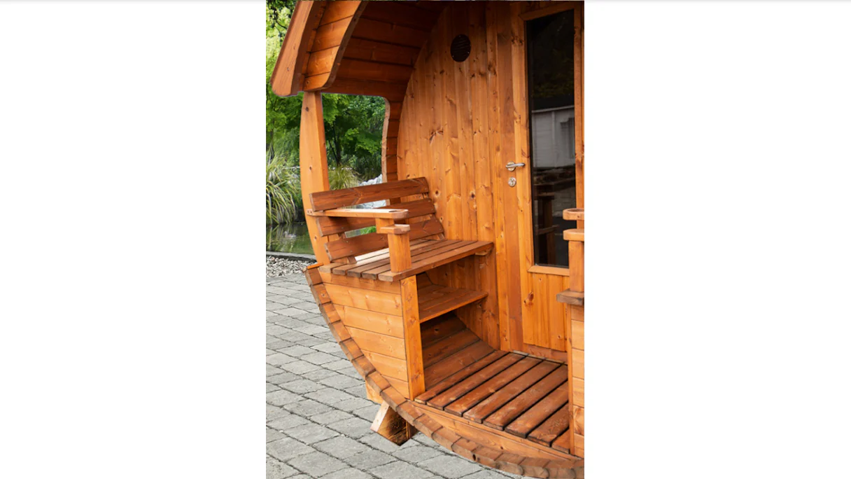 baril de sauna planeo Premium Svenja 1 monté sur thermowood