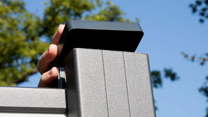 planeo Gardence Metallic - Pfostenkappe Anthrazitgrau 7x7cm