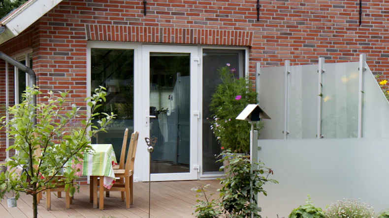 planeo Gardence Flair - Brise vue Verre Horizontal Satiné 180 x 90 cm