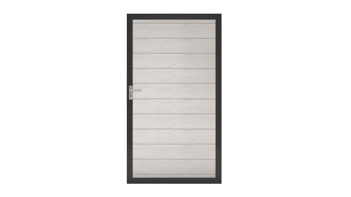 planeo Gardence Strong - Porta universale BPC Bicolore Bianco con telaio in alluminio antracite