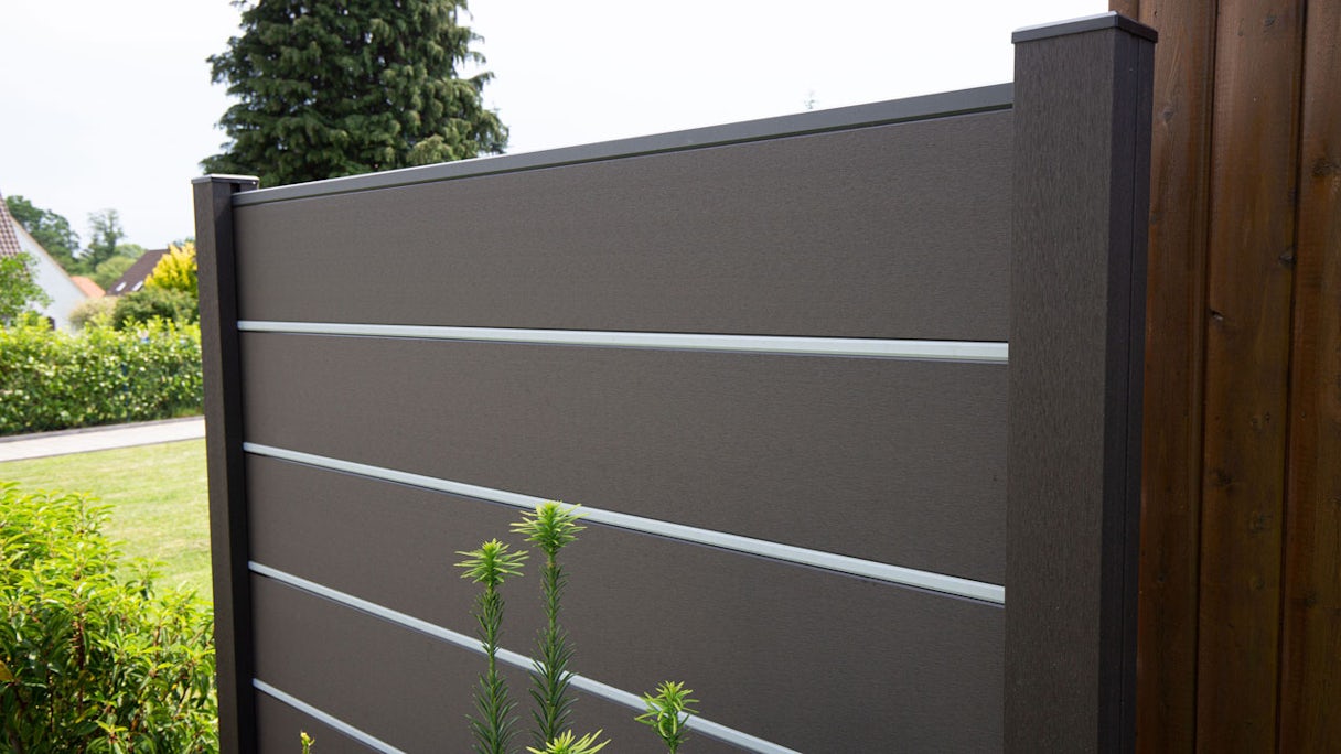 planeo Solid Grande - clôture composite Premium anthracite