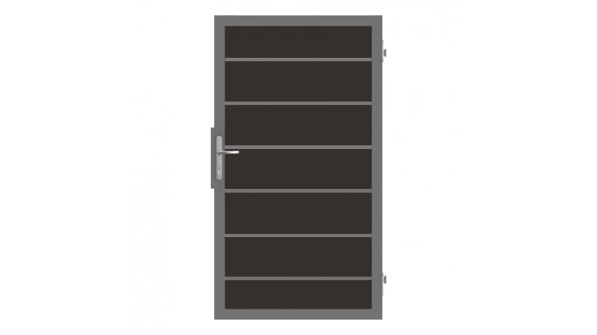 planeo Solid Grande - Porta Premium grigio antracite con telaio in alluminio antracite