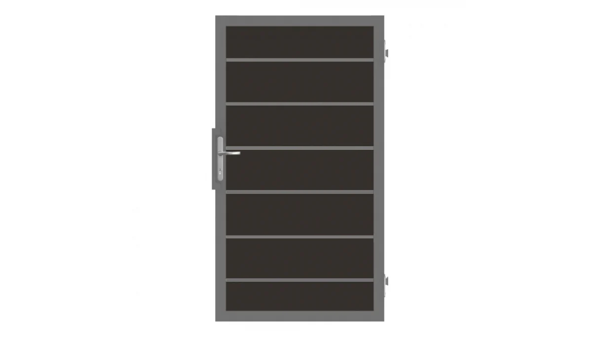 planeo Solid Grande - Porta Premium grigio antracite con telaio in alluminio antracite
