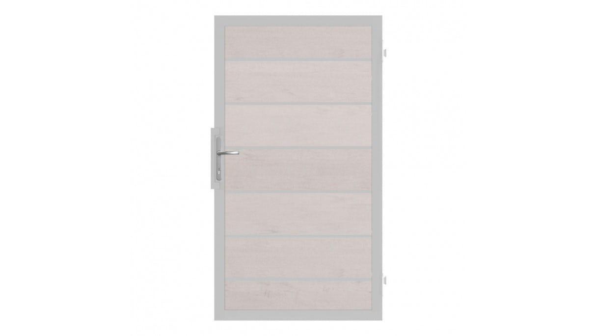 planeo Solid Grande - Porta Premium Bi-Color bianco con telaio in alluminio
