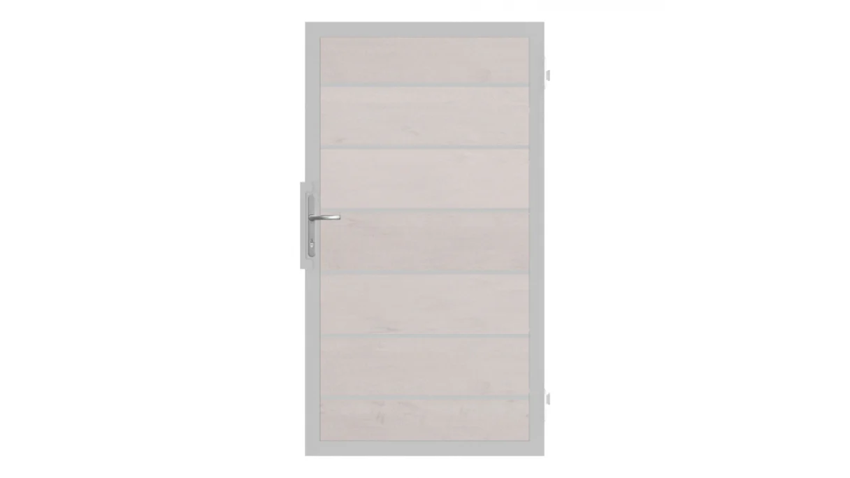 planeo Solid Grande - Porta Premium Bi-Color bianco con telaio in alluminio