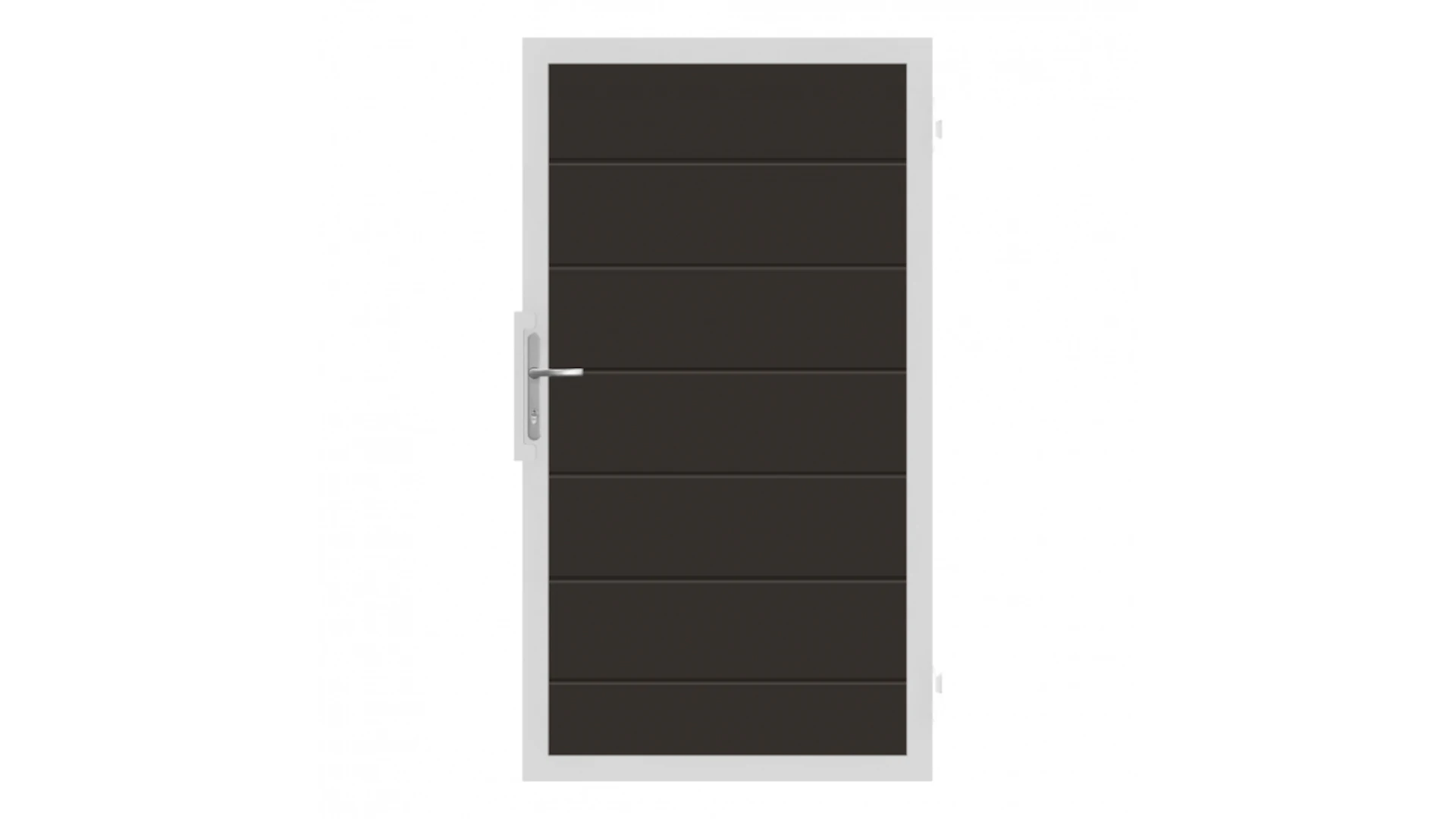 planeo Solid Grande - standard door anthracite grey with aluminium frame silver