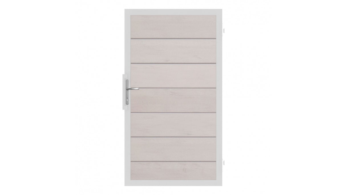 planeo Solid Grande - porta standard Bi-Color bianco con telaio in alluminio