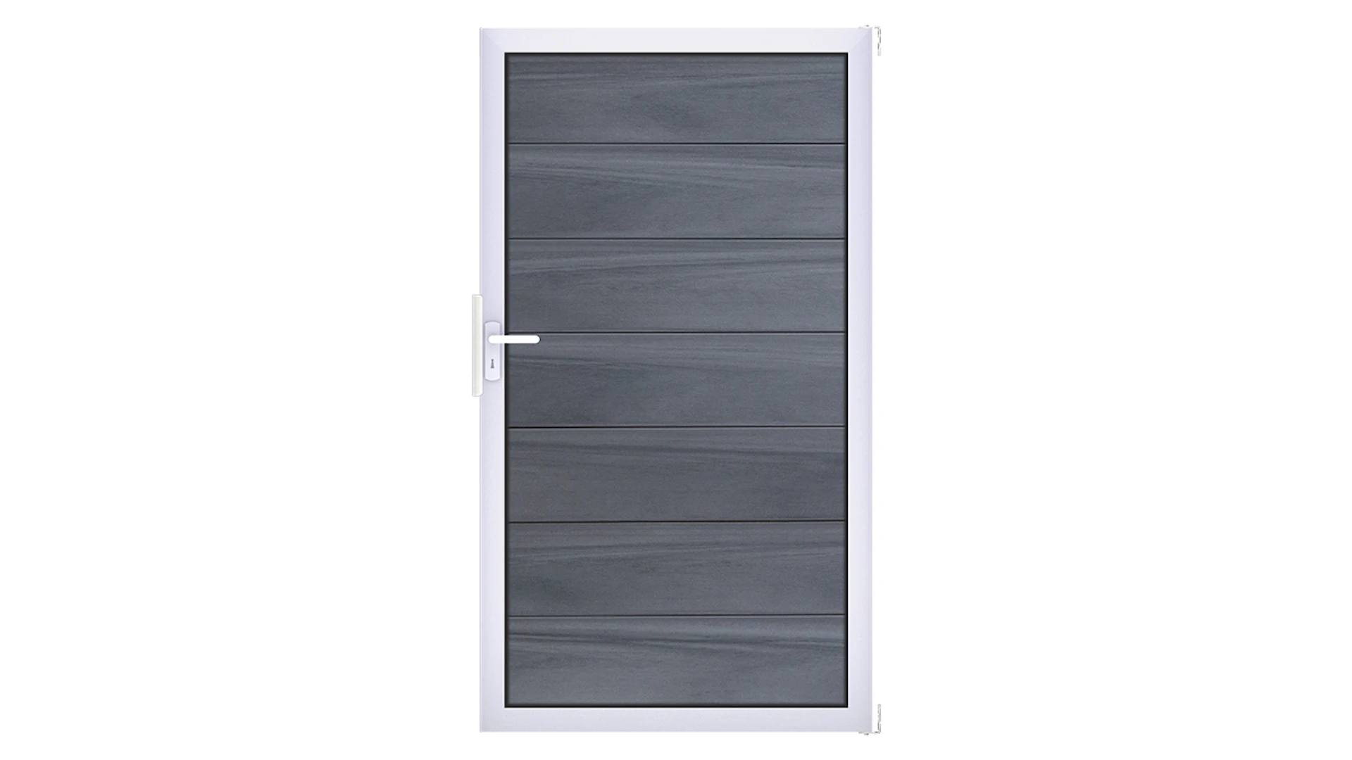 planeo Solid Grande - standard door stone grey co-ex with aluminium frame