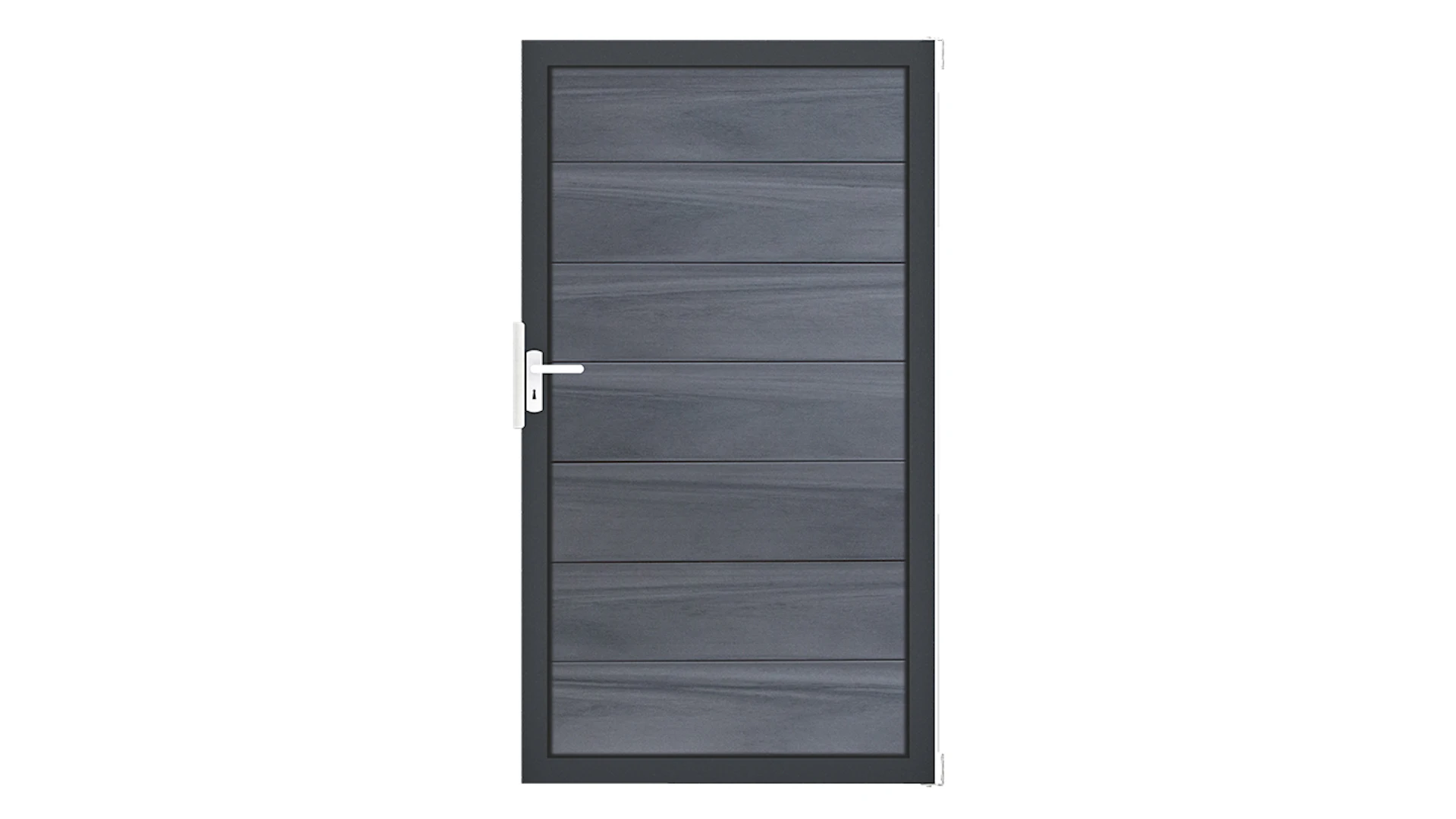 planeo Solid Grande - porta standard grigio pietra grigio pietra coesiste con telaio in alluminio antracite