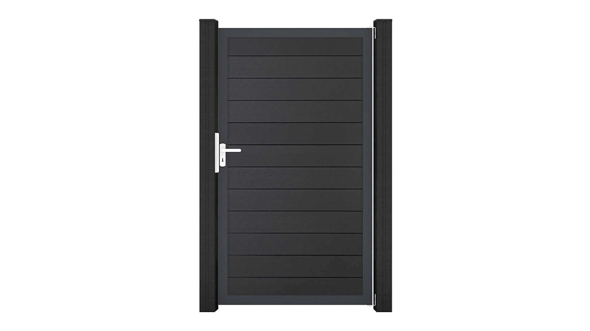 planeo Solid - porta universale grigio antracite con telaio in alluminio antracite