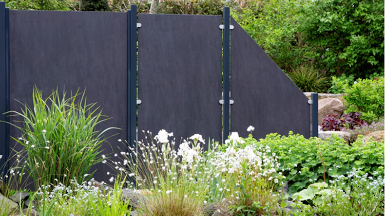 planeo Stonefence - Keramik-Sichtschutz Hochkant Anthrazit 120 x 180