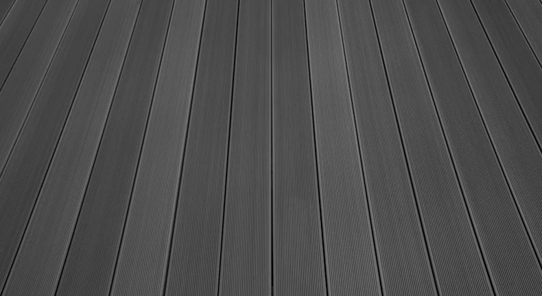 Komplett-Set TitanWood 4m Massivdiele Rillenstruktur dunkelgrau 8.2m² inkl. Alu-UK